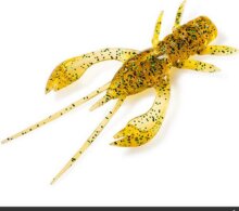 Fishup_Real Craw 2" 7Pcs. 036 - Caramel/Green & Black