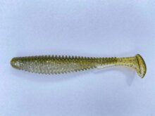 Fishup_U-Shad 4" 8Pcs. 202 - Green Pumpkin/Pearl