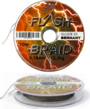 Frenetic Flash Braid Floating előke 10m 0.25mm, 0,25mm, 20,50kg, Zöld, úszó (floating)