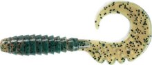 Fishup_Fancy Grub 1"12Pcs. 017 - Motor Oil Pepper