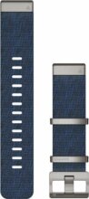 Garmin Óraszíj 22 mm indigókék nylon, ezüst csat (Jacquard szövet) (QuickFit) MARQ