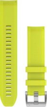 Garmin Óraszíj 22mm citromsárga szilikon, ezüst csattal (QuickFit) MARQ