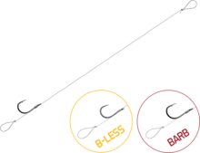 Kötött horog Delphin FLR Loop / 6db (8cm / 0,22mm / B-LESS #6)