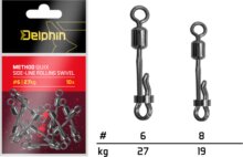 Delphin Method QuiX oldalvonalas forgókapocs / 10 db (#8/19kg)