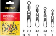Delphin Japan snap forgókapocs / 10db (#8+1/6kg)