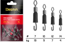 Delphin FDR Quicker Csavarodás mentes gyors forgókapocs / 10db (#14/4kg)