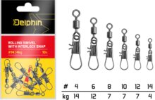 Delphin Egymásba záródó forgókapocs / 10 db (#14/4kg)