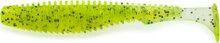 FISHUP U-Shad 3" (9pcs.), #055 - Chartreuse/Black