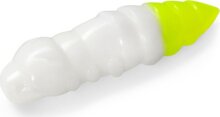 FISHUP Pupa 1.2" (10pcs.), #131 - White/Hot Chartreuse