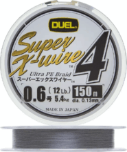 DUEL SUPER-X 4 szálas fonott 150m ezüst színű 1,2mm
