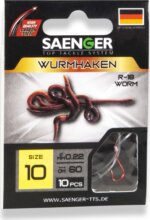 SAENGER Wormhook előkötött horog 1 / 60cm / 10db