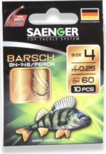 SAENGER Perch előkötött horog 6 / 60cm / 10db
