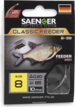 SAENGER Classic Feeder előkötött horog 8 / 85cm / 10db
