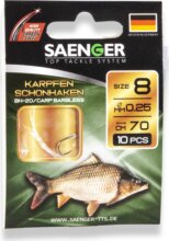 SAENGER Carp Barbless előkötött horogg 6 / 70cm / 10db