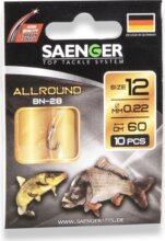 SAENGER Allround előkötött horog 12 / 60cm / 10db