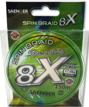 Saenger 8X fonott zsinór zöld 0,16mm / 150m / 13,40kg