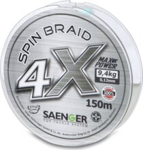 SAENGER 4X fonott zsinór szürke 0,12mm / 150m / 9,4kg