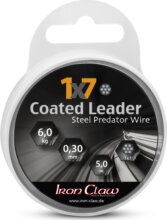 IRON CLAW 1x7 Coated Leader black bevonatos acél előkezsinór / 0,42mm/ 15kg / 5m