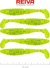 Reiva Zander Power Shad 8cm 5db/cs (Poppy Green)