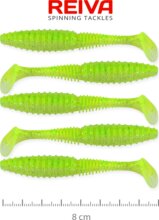 Reiva Zander Power Shad 8cm 5db/cs (Flash Chartreuse)