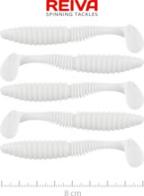 Reiva Zander Power Shad 8cm 5db/cs (Classic White)