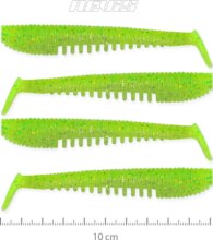 Nevis Impulse Shad 10cm 4db/cs (Flash Chartreuse)