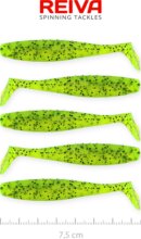 Reiva Flat Minnow shad 7,5cm 5db/cs (Poppy green)