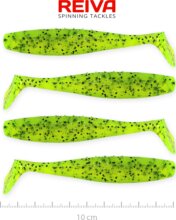 Reiva Flat Minnow shad 10cm 4db/cs (Poppy green)