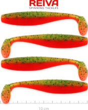 Reiva Flat Minnow shad 10cm 4db/cs (Crazy Tomato)