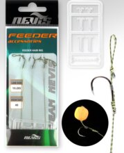 Nevis Feeder fonott előke 12, forgóval 3db/cs
