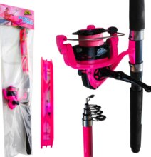 Frenetic PINK ifjúsági szett 2,1m bottal, szerelékkel és zsinórral tekert orsóval