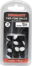Starbaits Two Tones Balls 10mm fekete/fehér (lebegő golyó) 12db