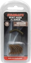 Starbaits Bent Hook Medium barna (horogbefordító) 15db