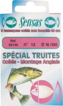 Sensas Előkötött horog Sp.Trout Strong Blue 60cm 10/0,16 6db