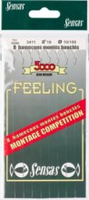 Sensas Előkötött horog Feeling 3411 Nickel 18cm 18/0,08 8db