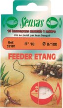 Sensas Előkötött horog Feeder Etang 100cm 20/0,08 10db
