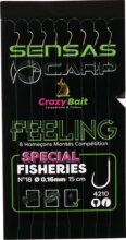 Sensas Előkötött horog Crazy Bait 4210 15cm 8db 16/0,18mm