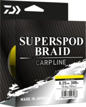 Daiwa Superspod Braid hi-vis yellow, 0.25mm, 14.40kg, 300m