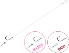 Kötött horog Delphin FLR Sting / 6db (12m / 0,22mm / B-LESS #10 / Sting 5mm)