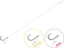 Kötött horog Delphin FLR D-rig / 6db (8cm / 0,22mm / B-LESS #6 / Sting 7mm)