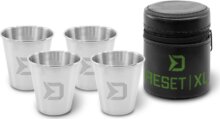 Delphin RESET XL 4v1 Rozsdamentes acél pálinkáspohár készlet