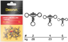 Delphin Átmenő gördülő T forgó / 10 db (#6 /17kg)