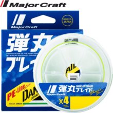 Major Craft Dangan Braid X4 150m #1.0 18Lb Fluo Green