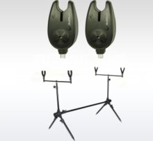 Nevis rod pod szett Carp Academy Rod Pod Eco + 2 db Carp Academy Eurosignal elektromos kapásjelző