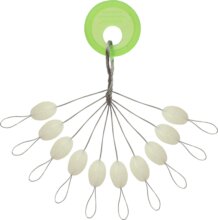 PZ Fluoreszkáló gumi stopper, 5x7 mm, 10 db