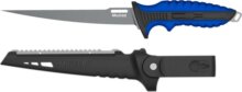 Mustad 7" 4116 Stainless Steel Fillet Knife - Ptfe Non-Stick Coating Blue