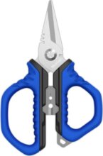 Mustad 5", Scissors, 420 Stainless Steel, Fine Polished Blue
