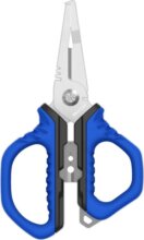 Mustad 5.5", Mini Tool Scissors, 420 Stainless Steel, Fine Polished Blue