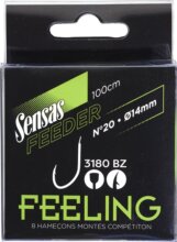 Sensas Előkötött horog Feeling 3180 100cm 8db 20/0,14mm
