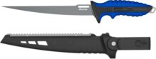 Mustad 8" 4116 Stainless Steel Fillet Knife - Ptfe Non-Stick Coating Blue